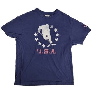 USA Hockey Mens Tee Shirt T-Shirt Graphic Large 1980 Olympics Miracle on Ice🏒